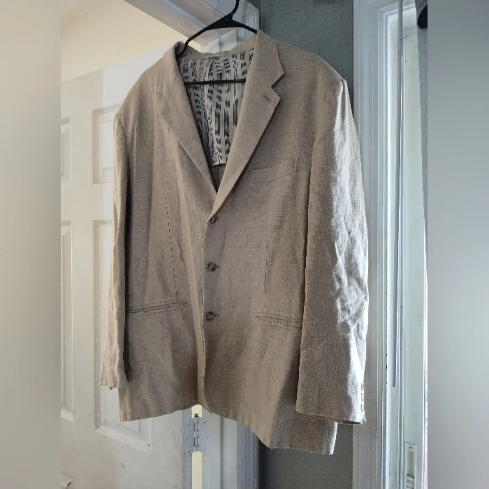 GAP 100% Linen Jacket Size Large Natural Neutral Color